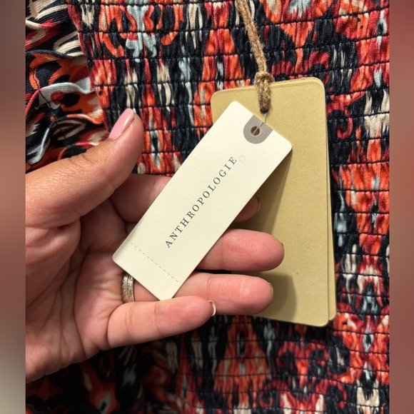 Anthropologie Red and Black Textured Top - Picture 11 of 11